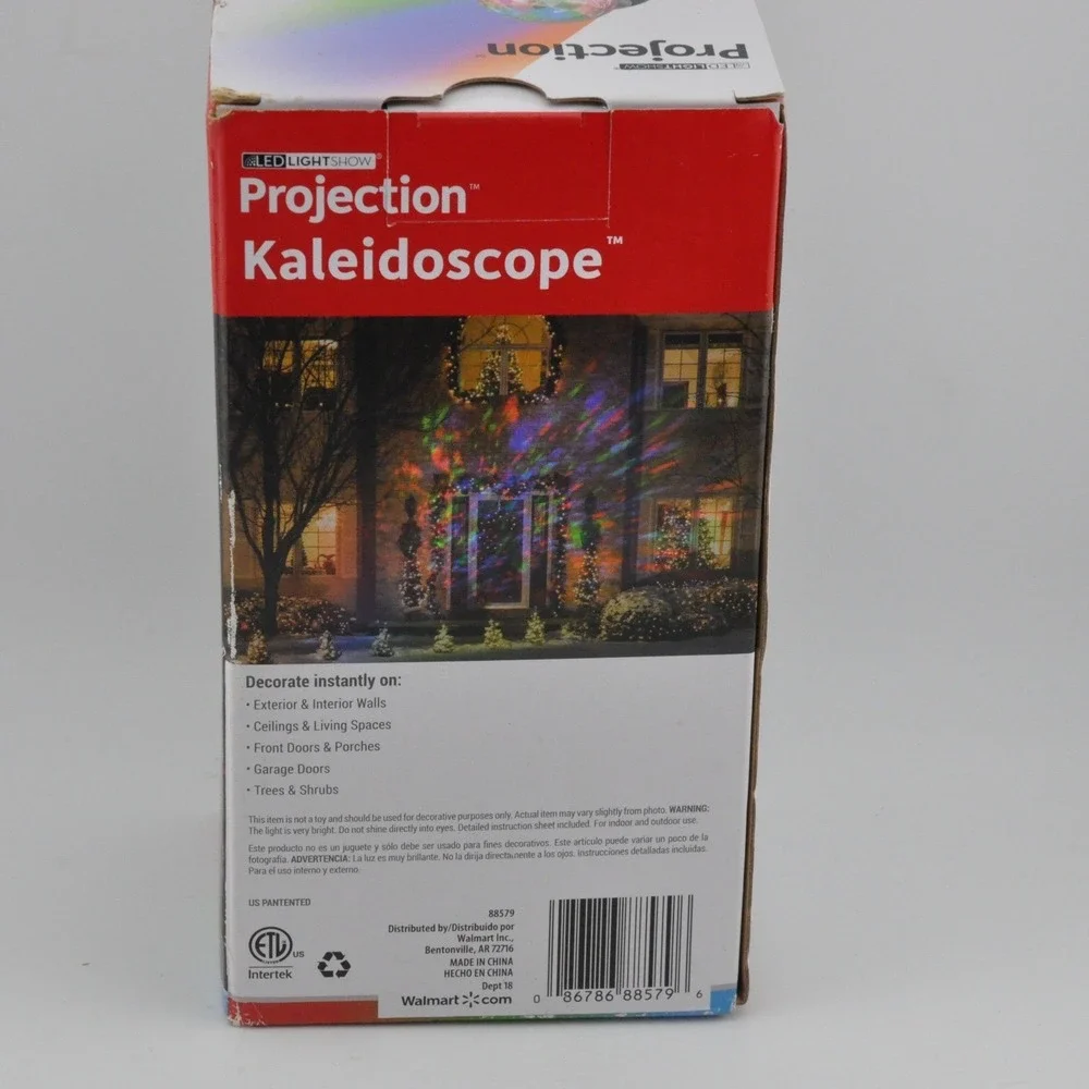 Gemmy Projection Kaleidoscope RGB New LED‎ LightShow Holiday Projector 88579